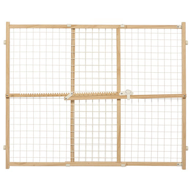 Wood and Wire Mesh Pet Gate - 24 inch